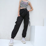 Load image into Gallery viewer, Pants Cargo AllBlack - popxstore
