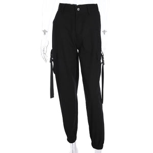 Pants Cargo AllBlack - popxstore