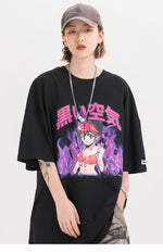 Load image into Gallery viewer, T-Shirt Purple Anime - popxstore
