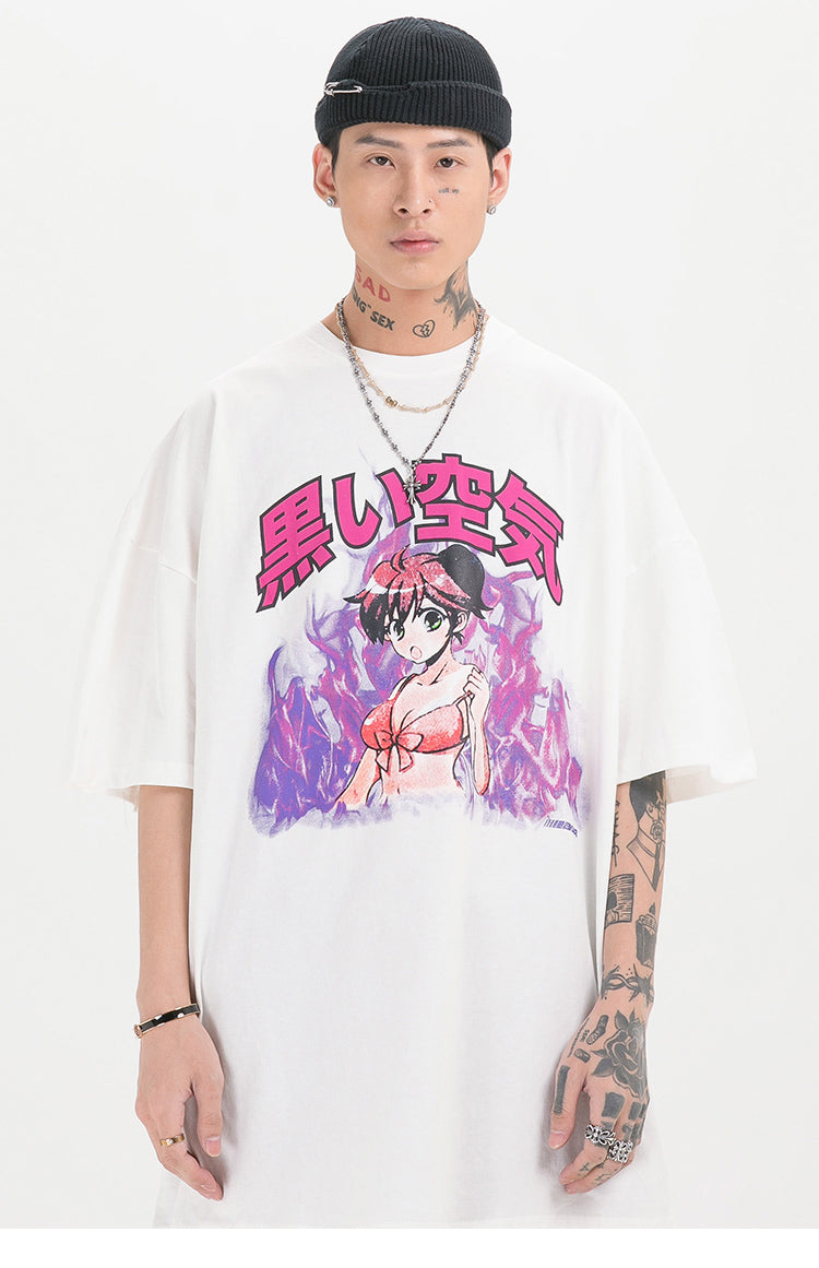 T-Shirt Purple Anime - popxstore