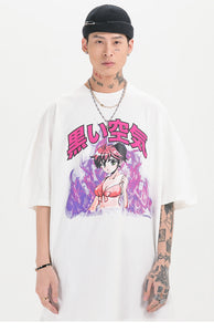T-Shirt Purple Anime - popxstore