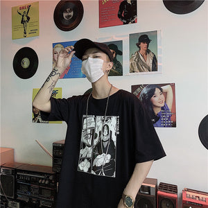 T-shirt Naruto Harajuku  Uchiha Itachi Black - popxstore