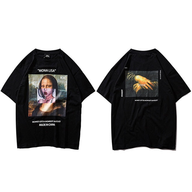 T-Shirt Funny Mona Lisa - popxstore