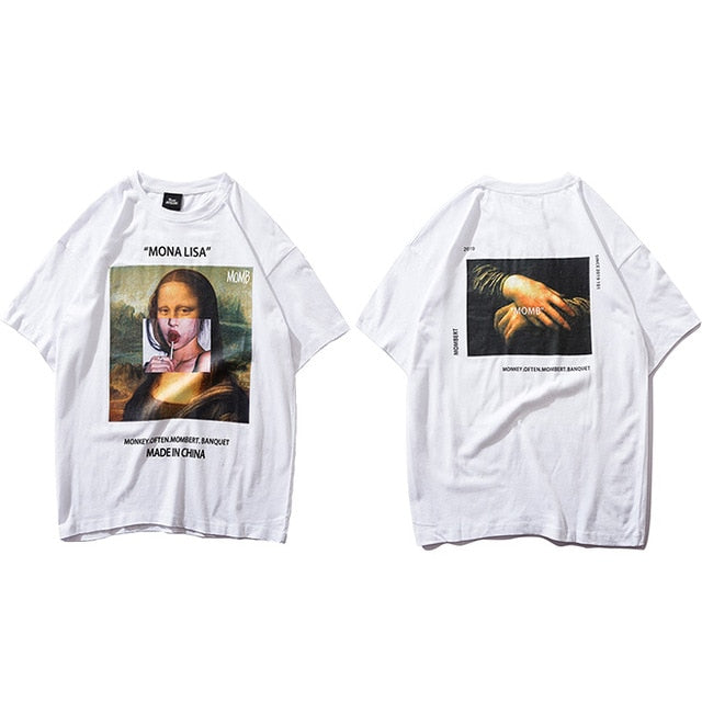 T-Shirt Funny Mona Lisa - popxstore