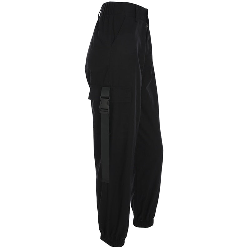 Pants Cargo AllBlack - popxstore