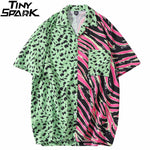 Load image into Gallery viewer, Hawaiian Shirt  Leopard Stripe - popxstore
