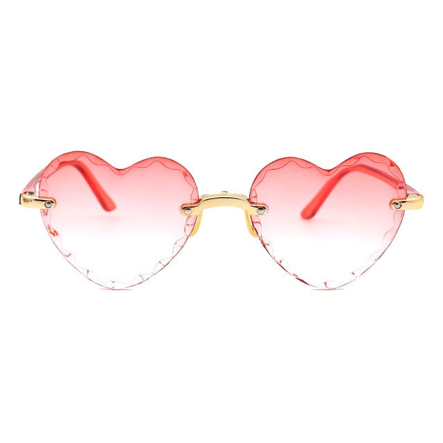 Sunglasses Rimless Heart - popxstore