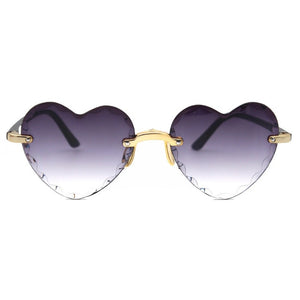 Sunglasses Rimless Heart - popxstore