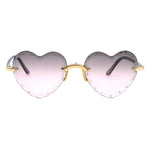 Load image into Gallery viewer, Sunglasses Rimless Heart - popxstore
