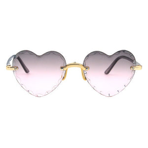 Sunglasses Rimless Heart - popxstore