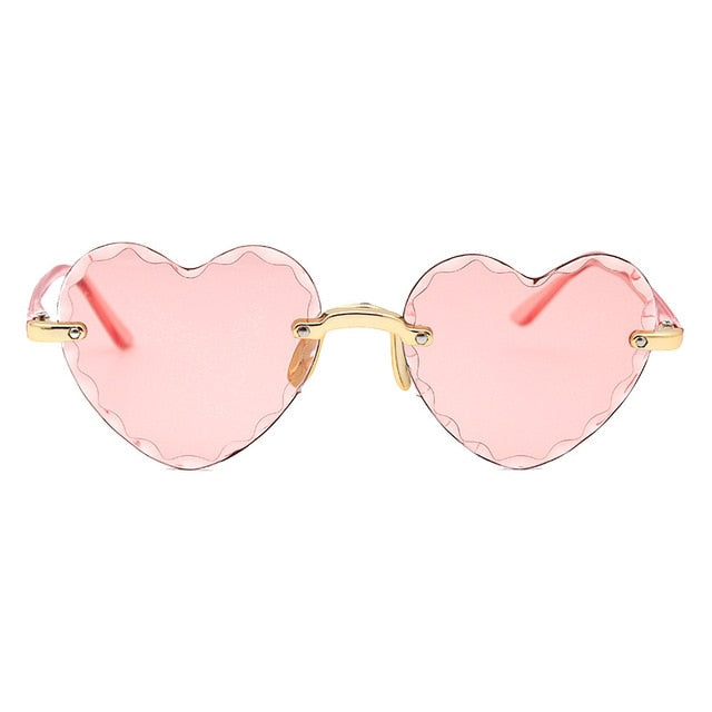 Sunglasses Rimless Heart - popxstore