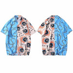 Load image into Gallery viewer, Hawaiian Shirt  Fire Skull Chain - popxstore
