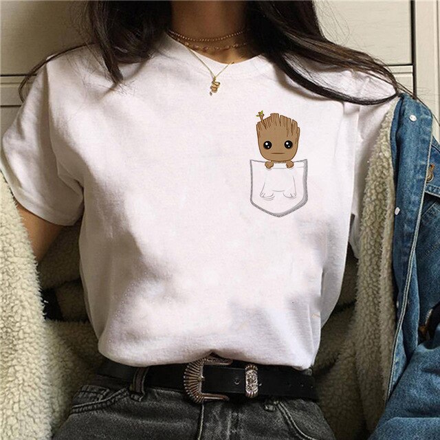 T-shirt Cute Bady Groot - popxstore