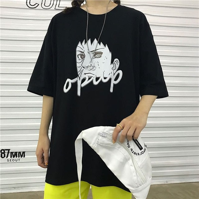 T-shirt Naruto Harajuku Black - popxstore